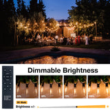 1 x RAW Customer Returns libtit 36M Outdoor Fairy Lights Dimmable with Remote Control, 50 3 ST38 Fairy Lights Bulbs Outdoor 4 Mode Outdoor Fairy Lights Power, Waterproof LED Fairy Lights Outdoor for Patio Garden Balcony - RRP €44.36