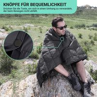 1 x RAW Customer Returns KingCamp Ultralight travel blanket, warm outdoor blanket, windproof camping blanket, water-repellent, compact, small pack size for on the go, picnic, travel at home, 200 x 144 cm, black - RRP €42.29