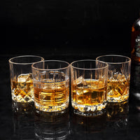 1 x Brand New KANARS Whiskey Glasses Set, Lead-Free Crystal Whiskey Glass, Unique Anniversary Gift Ideas for Dad Boyfriend Husband Grandpa, Stylish Gift Box, Set of 4 Mixed 4 Styles, 300 ml - RRP €20.4