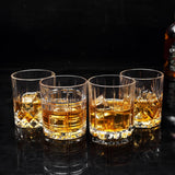 1 x Brand New KANARS Whiskey Glasses Set, Lead-Free Crystal Whiskey Glass, Unique Anniversary Gift Ideas for Dad Boyfriend Husband Grandpa, Stylish Gift Box, Set of 4 Mixed 4 Styles, 300 ml - RRP €20.4