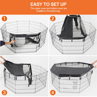 1 x RAW Customer Returns PJYuCien Top Cover - Fits 8 Panel 24 Width Plastic Metal Octagonal Puppy Playpen for Pets Note Top Cover Only, Not a Puppy Playpen  - RRP €25.99