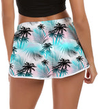 1 x RAW Customer Returns NEWISTAR Swim Shorts Women High Waist Loose Summer Short Swim Shorts 3D Colorful Palm Print Hawaii Beach Shorts Quick Drying UV Sports Swim Trunks Gym Board Shorts with Pockets,XL,48-50 - RRP €18.4