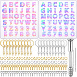 1 x RAW Customer Returns 2 Pieces Mini Silicone Resin Alphabet Molds DIY Letters Reusable Silicone Resin Casting Reverse Alphabet Jewelry Keychain Mold for Jewelry Keychain Pendant - RRP €14.49