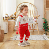 1 x RAW Customer Returns mimixiong Baby Romper Christmas Sweater Jumpsuits Clothes with Knitted Reindeers Red,12-18 Months  - RRP €22.99