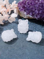 1 x Brand New CrystalTears Fox Living Room Decoration Rock Crystal Nine-Tailed Fox Statue 3cm Hand Carved Mini Ornament Reiki Healing Crystal Lucky Charm - RRP €11.09