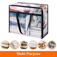 1 x RAW Customer Returns Lifewit 6 Pieces 40L Transparent Clothes Storage Bags, PVC Foldable Clothes Storage Bags, Storage Boxes with Handles, Closet Organizer for Blankets, Clothes, Toys, Moving, Book - RRP €33.85