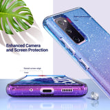 1 x RAW Customer Returns ULAK Galaxy S20 FE Case Glitter, Galaxy S20FE Transparent Protective Hard TPU Bumper Mobile Phone Case Shockproof Phone Case for Samsung Galaxy S20 FE 5G 6.5 Inch - Purple Blue - RRP €10.51