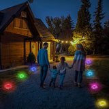 1 x RAW Customer Returns Qedertek 8 Pack Solar Lights Outdoor Garden 8 LED Solar Ground Lights, Solar Lamp Outdoor IP65 Waterproof RGB Solar Lights for Lawn, Patio, Path, Step, Driveway - RRP €31.99