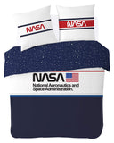 1 x RAW Customer Returns NASA Bed Linen 220X240 cm 100 Cotton, Blue, White, Red - RRP €39.99