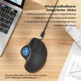 1 x RAW Customer Returns Nulea M501 Wireless Trackball Mouse, Rechargeable Ergonomic Mouse, Precise and Smooth Tracking, 3-Device Connection Bluetooth or USB , Compatible for PC, Laptop, Mac, Windows. - RRP €33.35