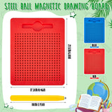 1 x RAW Customer Returns Faccito 2 Pack Magnetic Drawing Boards Magnetic Board Children Magnetic Steel Ball Drawing Board with Pen Magnetic Game Magnet Toy Travel Activity for Children Ages 3 and Up Red, Blue  - RRP €23.6