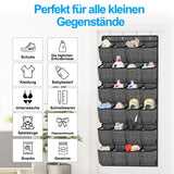 1 x RAW Customer Returns VERONLY Over the door shoe organizer, shoe rack door with 24 large pockets, shoe storage shoe organizer, hanging storage bag for bedroom bathroom closet, black - RRP €13.99