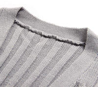 1 x Brand New Leezepro Women s Cardigan Sweater Coat Long Sleeve Open Front Button Down S, Grey  - RRP €25.85