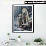 1 x Brand New Reofrey DIY Diamond Painting Accessories Wolf Full Set, Painting Diamond Painting Pictures Animal Crystal Embroidery Cross Stitch Home Bedroom Office Wall Decoration 30x40cm S11 - RRP €20.4