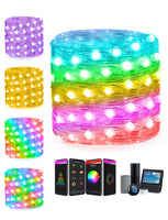 1 x RAW Customer Returns Smart WIFI Intelligent Fairy Lights Work with Alexa Google Home APP Scene Control Warm White RGB Color Changing 20M 132Led Fairy Lights Music Sync for Bedroom Wedding Wall Decoration - RRP €28.32