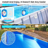 1 x RAW Customer Returns LyLmLe 20W LED Pool Lights, 12V Smart Color Changing Underwater Lights with APP Control, Dimmable, Timer Schedule, IP68 Magnetic Pool Lighting with 8m Cable for Above Ground Pools and Built-in Pools - RRP €60.66