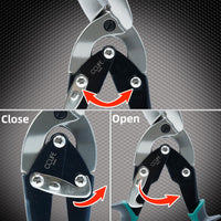 1 x RAW Customer Returns CCLIFE sheet metal shears Cr-Mo lever transmission continuous sheet metal shears with 45mm scale right, extra robust, max. cutting thickness 2 mm, sheet metal tool sheet metal shears copper - RRP €10.9