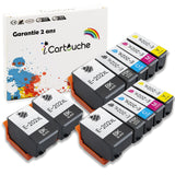 1 x RAW Customer Returns icartouche Ink Cartridges Compatible with Epson 202XL 202 XL Kiwi 4BK 2PBK 2C 2M 2Y for Epson Expression Premium XP-6000 XP-6005 XP-6100 XP-6105 - RRP €37.09