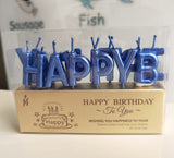 1 x RAW Customer Returns Happy Birthday Candles, Special Birthday Candles, Cake Topper Cake Decorations Decorative Candles for Birthday Parties Blue  - RRP €6.29