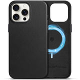 1 x RAW Customer Returns SHIELDON Case for iPhone 15 Pro Max Cell Phone Case Protective Case Genuine Leather Wireless Charging Elegant Appearance Magnetic Thin Leather Case Cover Compatible with iPhone 15 Pro Max 5G 6.7 Black - RRP €24.99