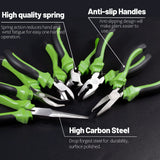 1 x RAW Customer Returns SPEEDWOX 6 piece mini pliers set with case, including flat nose pliers, end cutting pliers, curved nose pliers, side pliers, lineman pliers, needle nose pliers with 2 tweezers for crafts, repairs - RRP €25.39