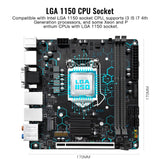 1 x RAW Customer Returns SHANGZHAOYUAN H97 Strong LGA 1150 motherboard for 4th generation Intel Core i7 i5 i3 E3 processor Mini ITX, DDR3, PCIe 3.0, NVME M.2, SATA 6Gb s, VGA DVI HDMI compatible, WiFi M .2, dual LAN  - RRP €96.79