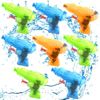 1 x RAW Customer Returns TOPJOWGA Water Gun Children Squirt Gun Water Set, 8 Pieces Small Water Gun, Mini Water Guns Beach Water Gun Water Blaster Squirt Guns for Pool Beach Party - RRP €12.85