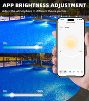 1 x Brand New GedFong pool lighting underwater, LED pool lighting underwater with APP control, pool lights for above ground pool to hang for pond, bathtub, party festival decoration - RRP €35.28