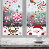 55 x Brand New WALPLUS Christmas Window Stickers Christmas Decals Double Sided Electrostatic PVC Reusable Removable Glass Mirror Santa Claus Rudolph In Candyland 85 Pieces - RRP €1207.25