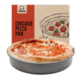 1 x RAW Customer Returns Chef Pomodoro Pizza Tray Pizza Pan Pizza Baking Tray Pizza Sheet Pizza Pan Chicago Style Pizza Pan Round Aluminium Pizza Pan 30.5 cm Diameter - RRP €32.51