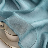 1 x RAW Customer Returns MIULEE Curtains with Ruffle Tape Set of 2 Curtains with Eyelets Living Room Curtains Made of Sheer Voile Curtains Transparent Bedroom Dusty Blue 140 x 245 cm - RRP €26.99