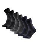 1 x RAW Customer Returns DANISH ENDURANCE Lightweight Merino Hiking Socks, 3 Pairs, for Men, Women Children, Padded, Breathable, Outdoor Multicolored 1x Grey, 1x Navy Blue, 1x Black , 39-42  - RRP €33.64