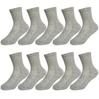 1 x Brand New YANWANG 10 Pairs Toddler Kids Cotton Crew Socks, Cute Cartoon Animal Socks for Boys and Girls M 3-5 Years, Grey  - RRP €27.6