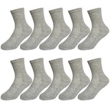 1 x Brand New YANWANG 10 Pairs Toddler Kids Cotton Crew Socks, Cute Cartoon Animal Socks for Boys and Girls L 5-7 Years, Grey  - RRP €27.6