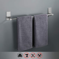 1 x RAW Customer Returns KES towel rail bathroom towel holder without drilling bath towel holder stainless steel SUS304 towel holder rod bath towel holder 50cm brushed, A7000S50B-2 - RRP €29.99