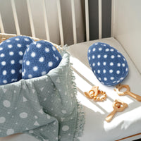 1 x Brand New Namalu 3 Egg Plush Pillows 25 cm Egg Shaped Cushions with White Polka Dots Decorative Pillows for Sofa Decorative Cushions Decoration for Children s and Baby s Bedroom Blue  - RRP €19.2