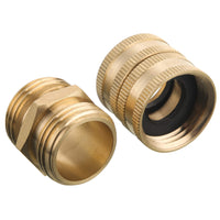 1 x RAW Customer Returns M MINGLE Garden Hose Adapter, Male Thread to Male Thread, Female Thread to Female Thread, 19mm 3 4 Brass Connector, Pack of 4 including 4 Washers - RRP €13.99