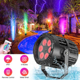 1 x RAW Customer Returns PUZILOZA 6 x 3W IP67 Waterproof Par Light, RGBW 4 in 1 LED Disco Light Party Light with Remote Control, for Outdoor Performances, DJ Show, Party, Bar, Stages, Festival Performances - RRP €64.91