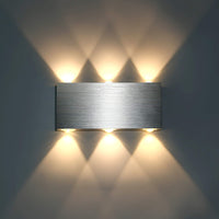 1 x RAW Customer Returns Lightess 18W LED Wall Light Indoor Modern Up Down Wall Lamp Made of Aluminum for Bedroom Living Room Stairwell Hallway Warm White - RRP €27.89