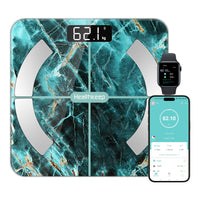 1 x RAW Customer Returns Body Fat Scales, Digital Scales with APP, Bluetooth Scales for Body Fat, BMI, Weight, Muscle Mass, Water, Protein, Skeletal Muscle, Bone Weight, BMR - RRP €33.0