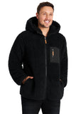 1 x RAW Customer Returns CityComfort Men s Zip Up Hoodie, Teddy Fleece Winter Sweatshirt Black, L  - RRP €30.96