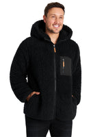 1 x RAW Customer Returns CityComfort Fleece Jacket Men s Teddy Fleece Polar Hoodie for Men and Boys Black, L  - RRP €31.46