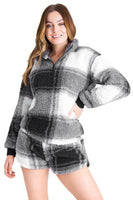 6 x Brand New CityComfort Women s Warm Fleece Pajamas Women s Leisure Suit Cozy Multi-Coloured Checkered, S  - RRP €131.94