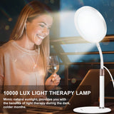 1 x RAW Customer Returns Trayvespace SAD Lamp, SAD Light Therapy Lamp, UV-Free 10000 Lux Sun Lamp, Therapy with 3 Light Colors and 9 Adjustable Brightness and 3 Timers for Lift Mood - RRP €69.99