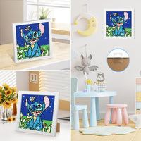 1 x Brand New RICUVED Stitch Diamond Painting Children Set with Frame, 5D DIY Diamond Painting Pictures, 5d Anime Diamond Painting with Frame Creative Gifts for Girls Home Wall Decor 18 x 18 cm - RRP €20.4