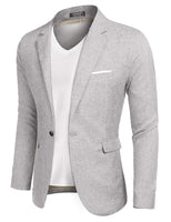 1 x RAW Customer Returns COOFANDY Men s Suit Jacket Sport Casual Work Regular Fit Slim Fit 1 Button Suit Jacket, Light Grey, XL - RRP €70.99