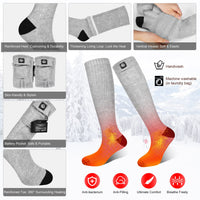 1 x RAW Customer Returns Heated Socks for Men Women Rechargeable Battery Electric Socks in Cold Winter Thermal Socks for Hunting Camping Skiing Hiking Fishing Riding Motorcycling - RRP €70.97