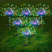 1 x RAW Customer Returns AONESY Solar Lights for Outdoor Garden, 6 Pack 1200 LEDs Waterproof Fireworks Solar Light, Solar Lights Dandelion Decoration for Garden, Patio, Yard, Trees, Party, Festival, Wedding Color  - RRP €35.99