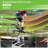 1 x RAW Customer Returns QZMVER Waterproof outdoor bicycle storage, bicycle cover for transporting 1-2 bicycles, tear-resistant bicycle cover for rear carrier, heavy duty PU coating bicycle and e-bike transport protection - RRP €65.99