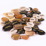 1 x RAW Customer Returns ROCKIMPACT 50 pieces stones with saying good luck engraved stones engraving inspirational stones lucky charm encouragement gratitude gift lucky stones wholesale, 50 different sayings, each 5-8 cm  - RRP €30.99